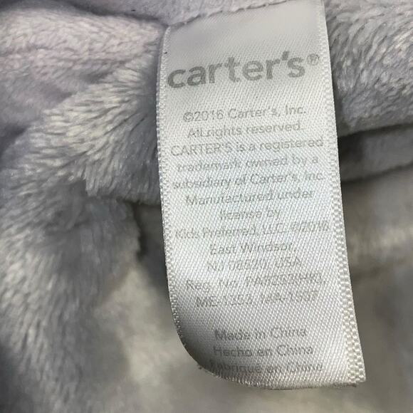 Carters Lovey Baby Elephant Security Blanket Stitched Eyes Plush Shower Gift 14" - Picture 9 of 10